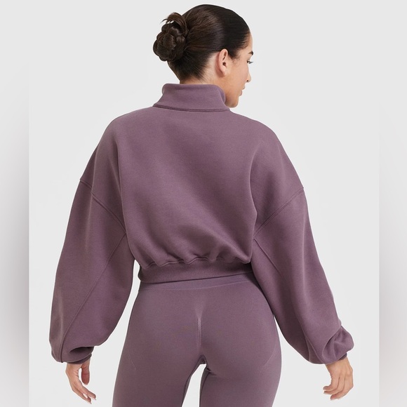 Oner Active All Day Cosy Crop 1/4 Zip Sweatshirt - Picture 2 of 8